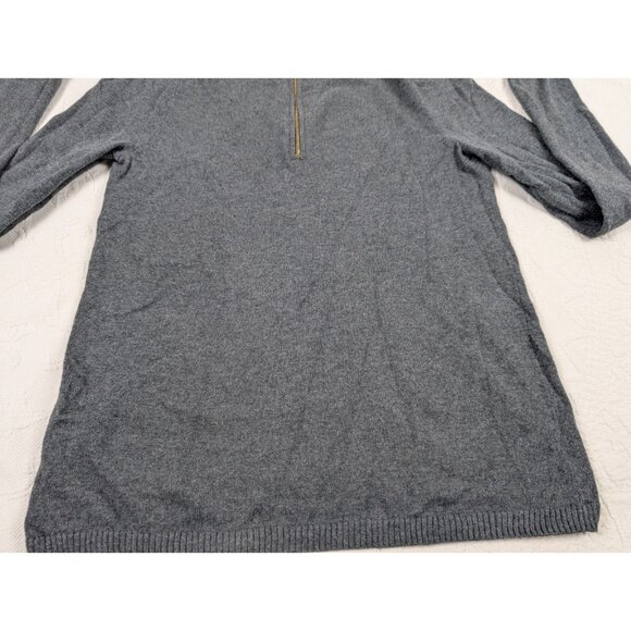 GAP Top blouse Women's Size Small Gray  Zip Back Knit cotton nylon cashmere - Picture 3 of 15